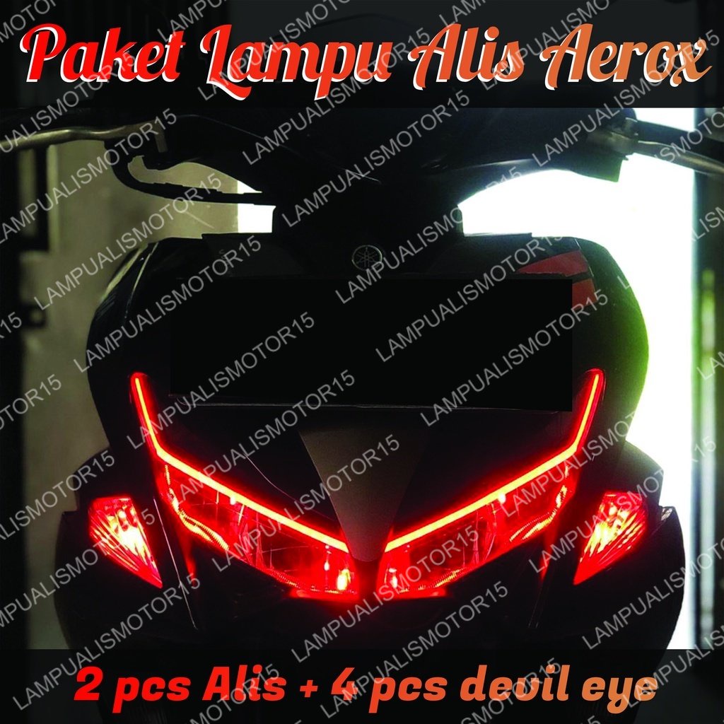 PROMO LAMPU ALIS KOMPLIT AEROX 155 BONUS DEVIL EYE LAMPU SENJA AEROX