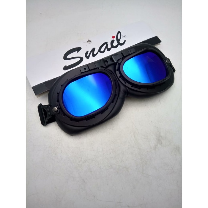 Kacamata Helm Model Pilot Skuter Klasik Retro