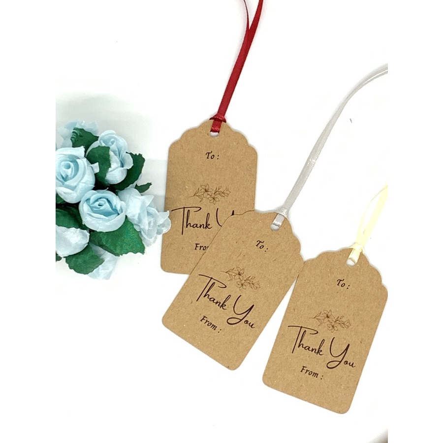

Gift Tag / Hang Tag / Kartu Hampers Parcel Kado (Kraft) Thank You