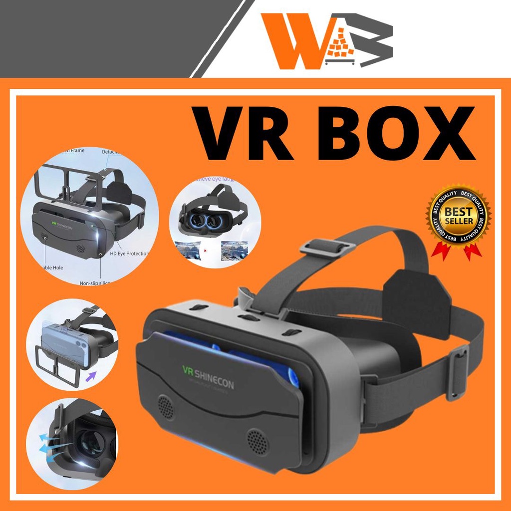 COD VR Box Kacamata VR Virtual Reality Box Kaca Mata Virtual Reality 3D 360 IMAX Shinecon G13 Giant Screen J83