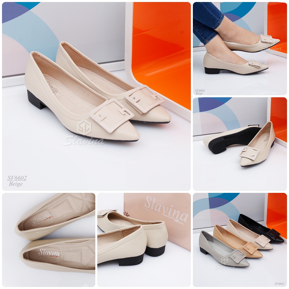 BIG SALE - Ivony Seivona - SV6602 Sepatu Slavina Flat Shoes Flat Series