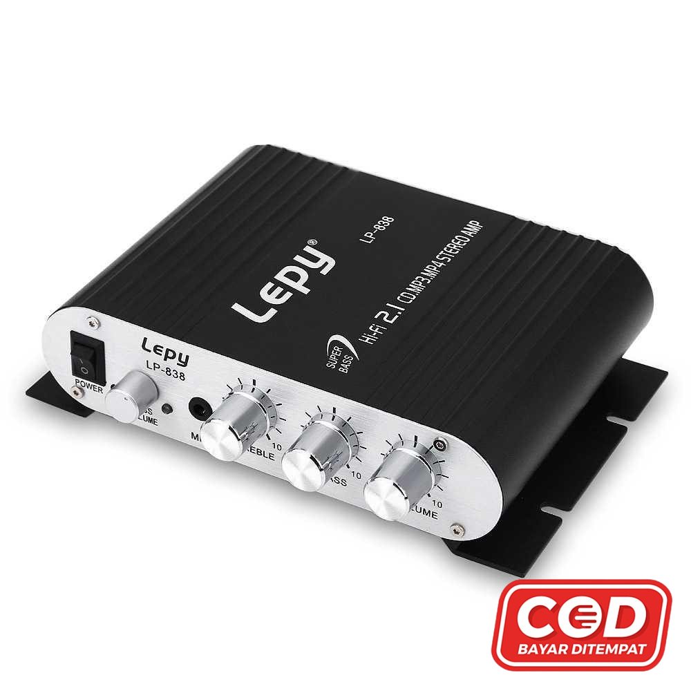 Lepy HiFi Stereo Amplifier Treble Bass Booster - LP-838 ( Olineshop )