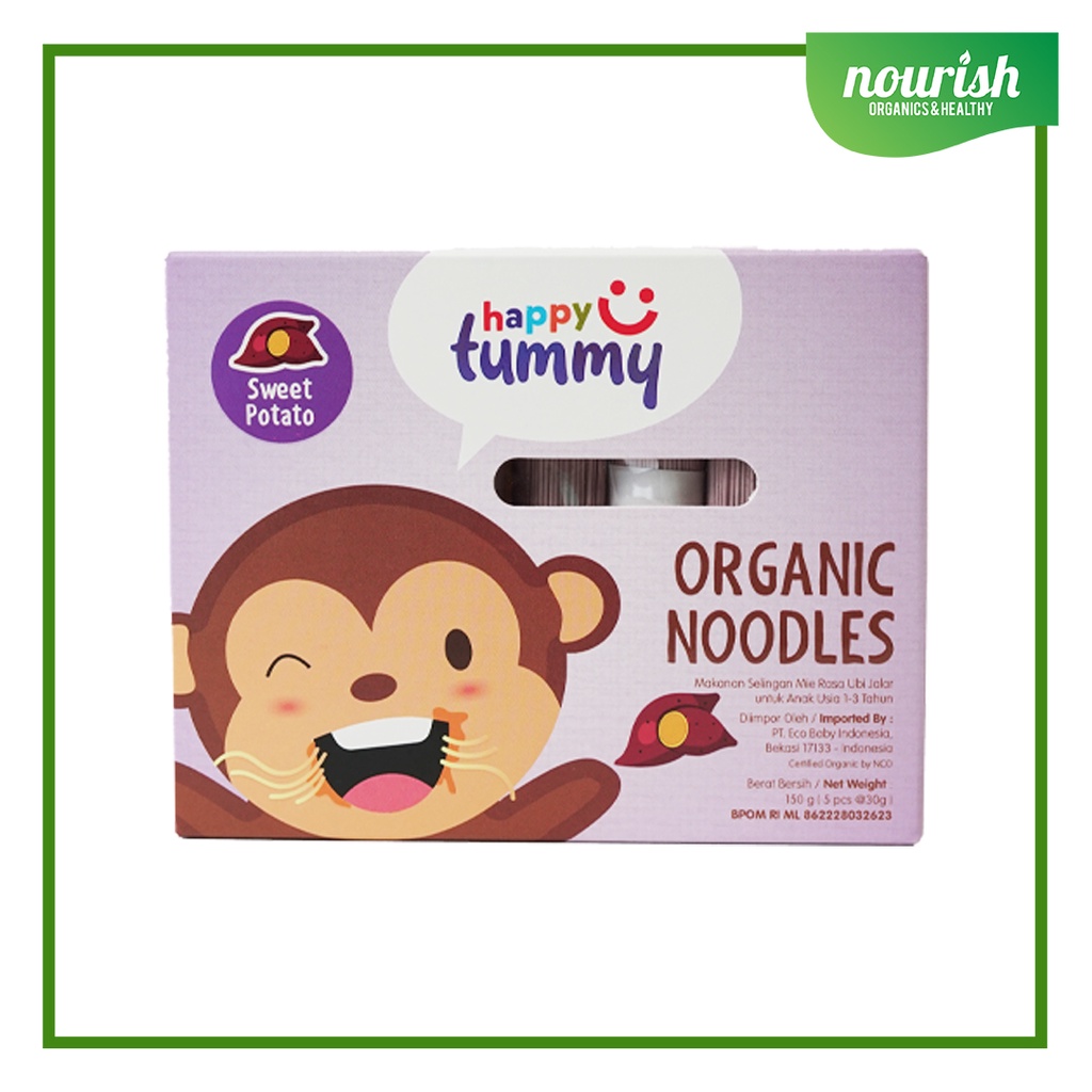 Happy Tummy Organic NOODLE / Mie MPASI organik bayi anak 150gr