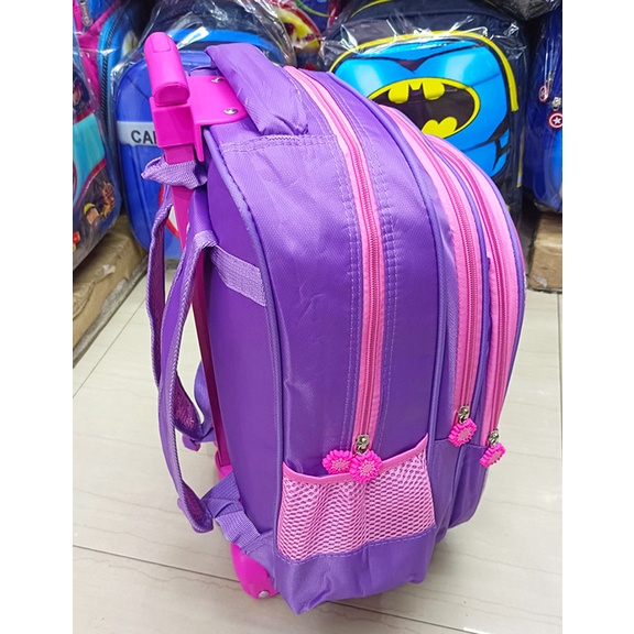 PROMO FREE KOTAK PENSIL TROLLEY DORONG TAS ANAK SEKOLAH TK / SD PEREMPUAN CANTIK UKURAN SEDANG 14inch Kuda Pony VALE TWO TIMBUL IMPORT ( 14inch )