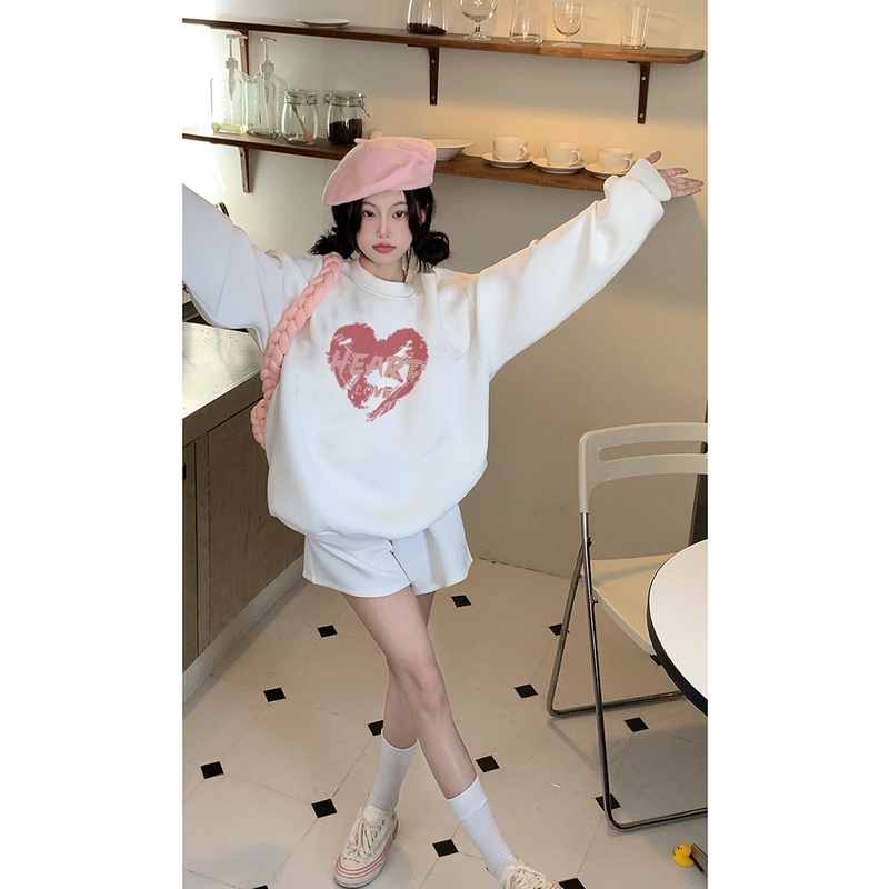 EUNII Sweater Lengan Panjang   Korean Style/Hoodie Oversize/Baju Wanita/Switer Wanita