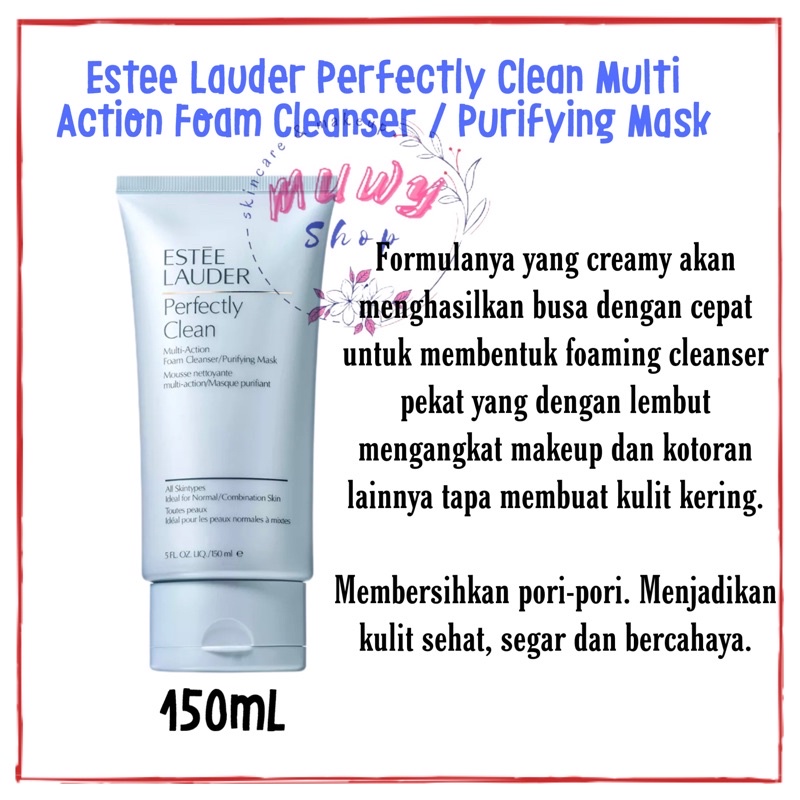 Estee Lauder Perfectly Clean Multi Action Foam Cleanser Purifying Mask 150mL