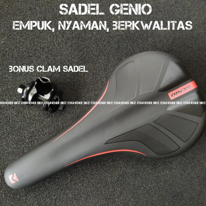 Sadel Sepeda Genio List Merah - Sadel Sepeda MTB - Sepeda Fixie - BMX