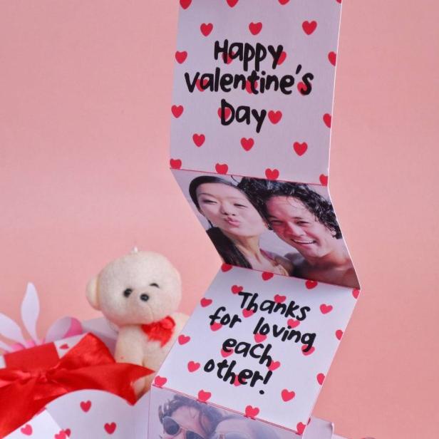 

Kado Hadiah Pacar Valentine Pop Up Explosion Box Doodle - Standard 7x7, TANPA Lampu