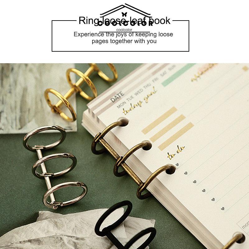 COD❤️1 Piece 3Hole Metal Clip Book Rings Loose-leaf Binder- cl