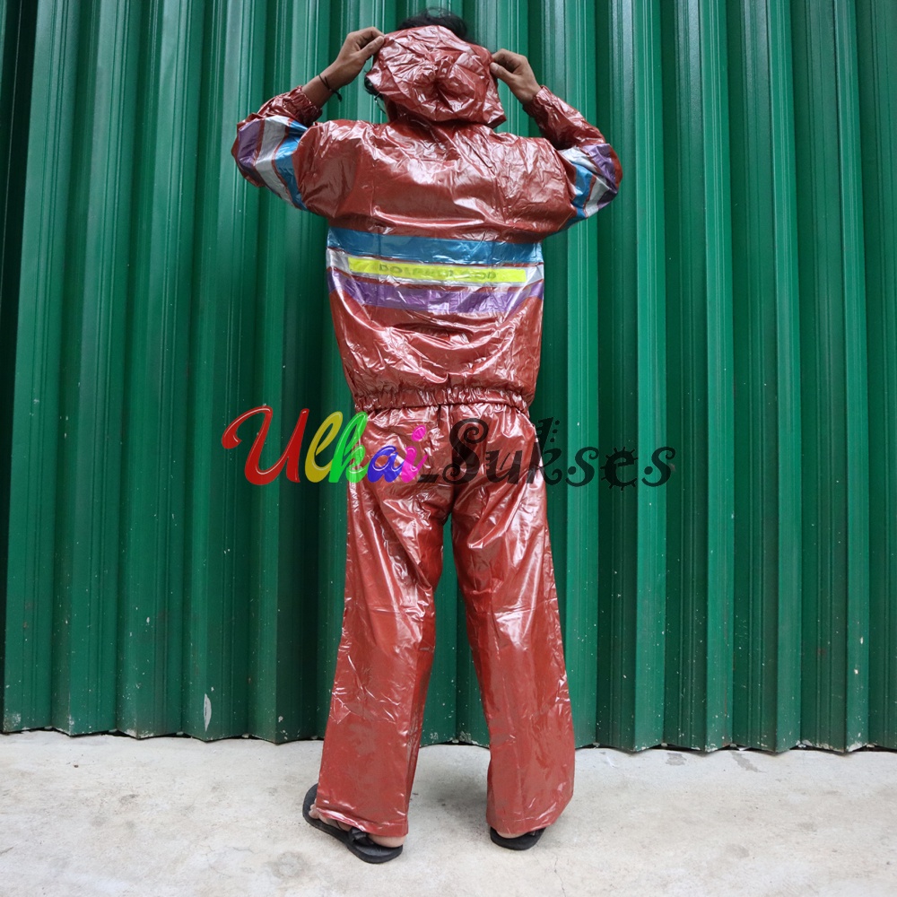 Jas Hujan Setelan New Optimus G 619 Dolphin Gold  - Raincoat Dewasa Jaket Celana Pria Wanita Murah Terlaris