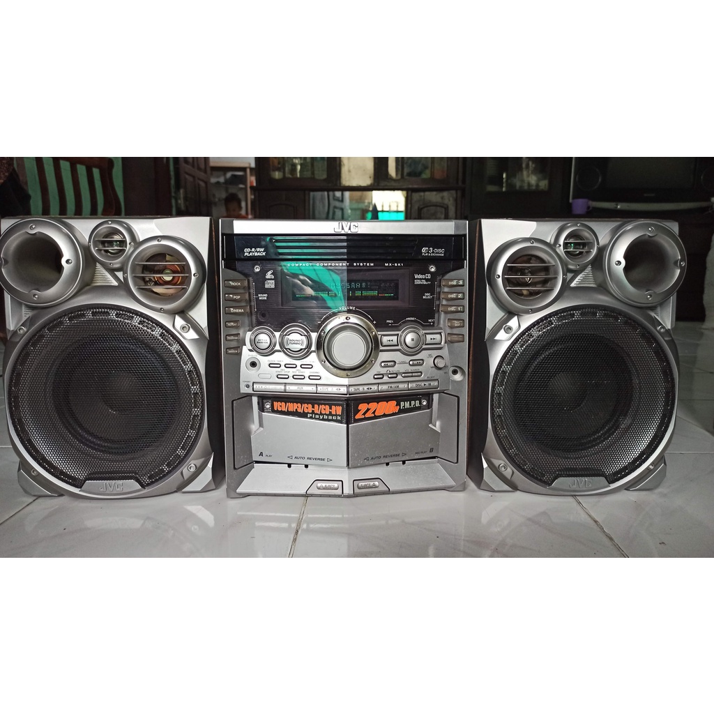 Tape Compo JVC MX-SK1 2200 watt PMPO, Suara bas mantap MENGGELEGAR 