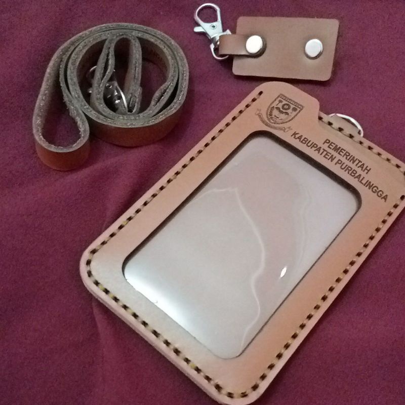 

id card holder kulit asli