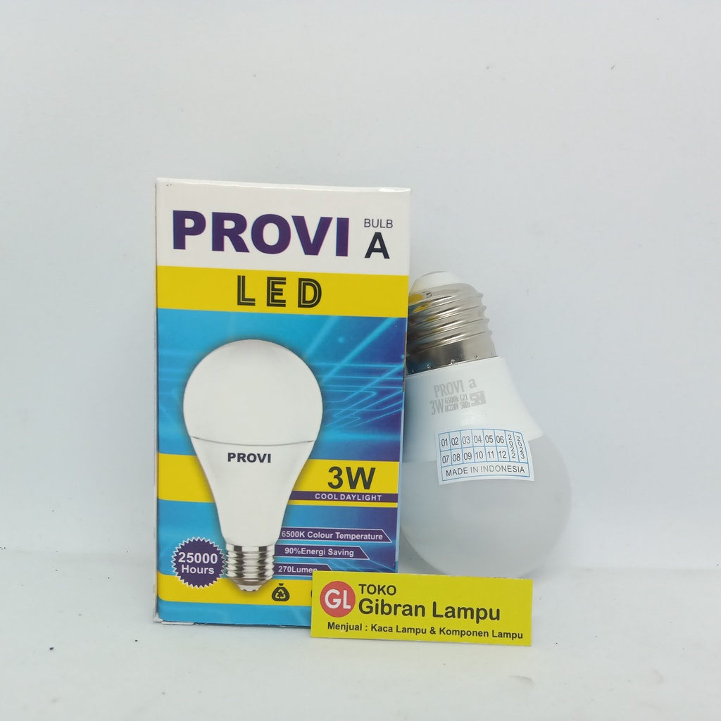 LED Provi A Bulb - Lampu Bohlam Kuning Putih Warm White All Watt