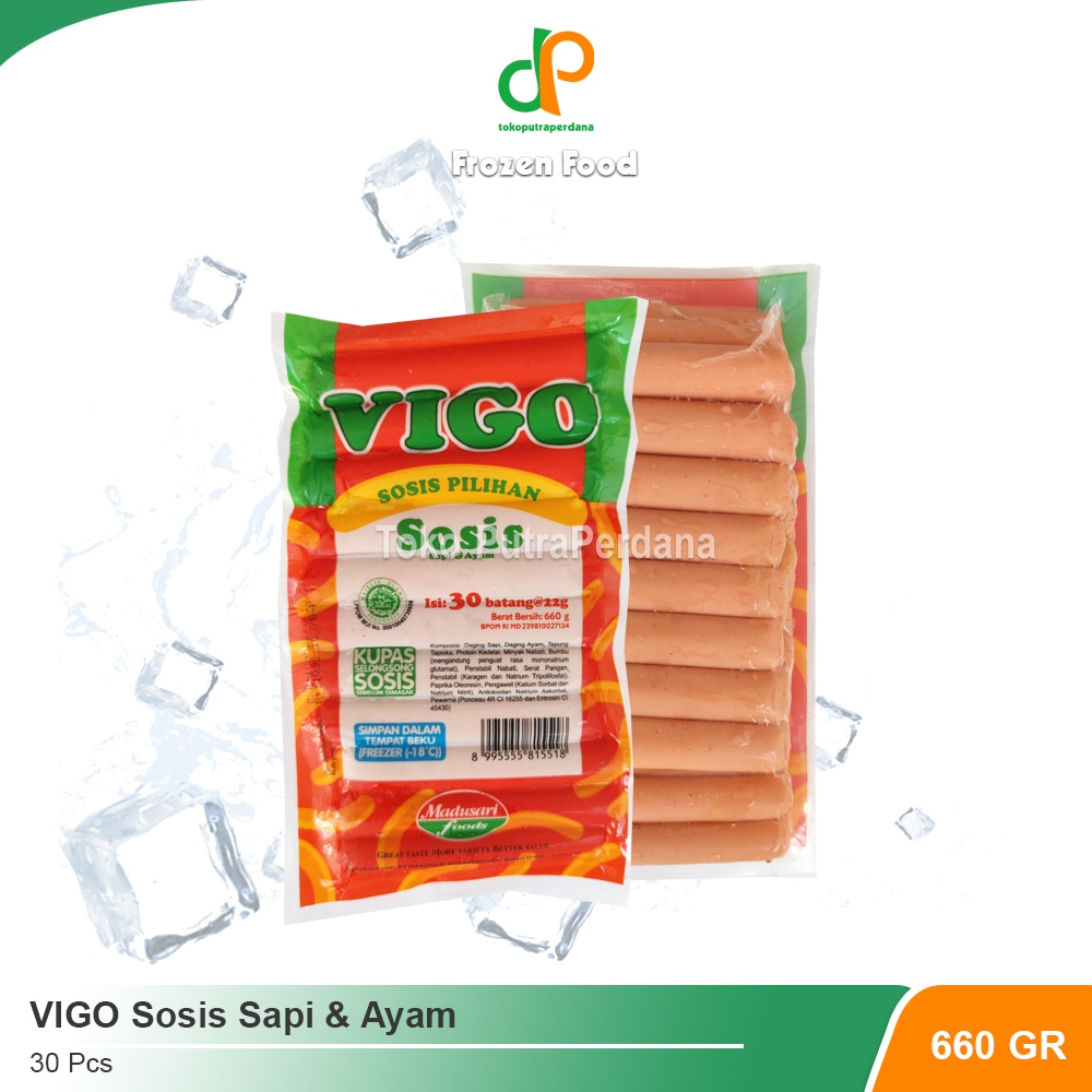 

VIGO Sosis Sapi dan Ayam 660gr (30 Pcs)