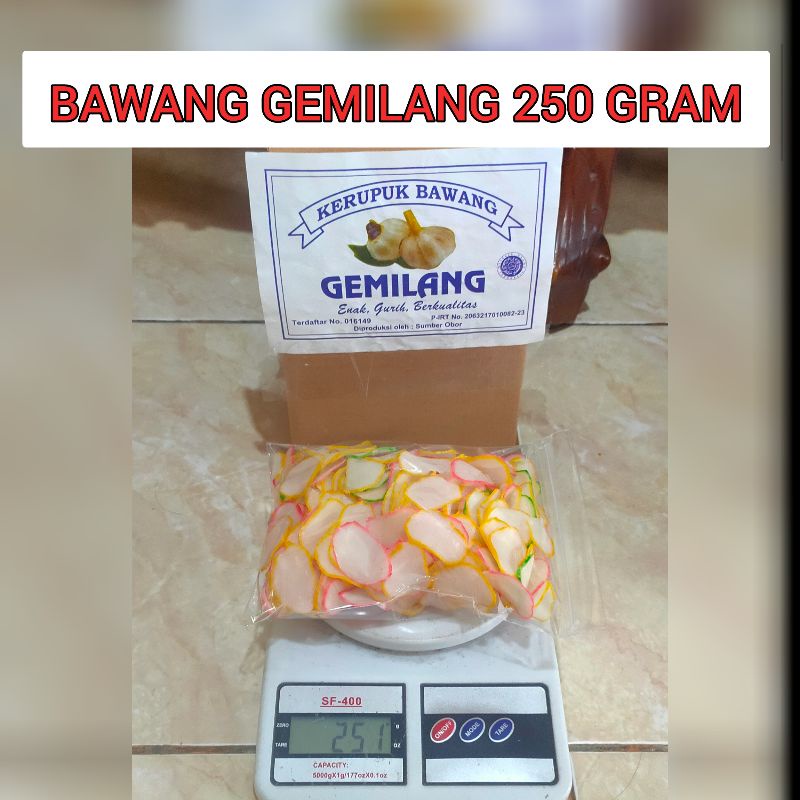 

Kerupuk Bawang Warna Gemilang 250 Gram