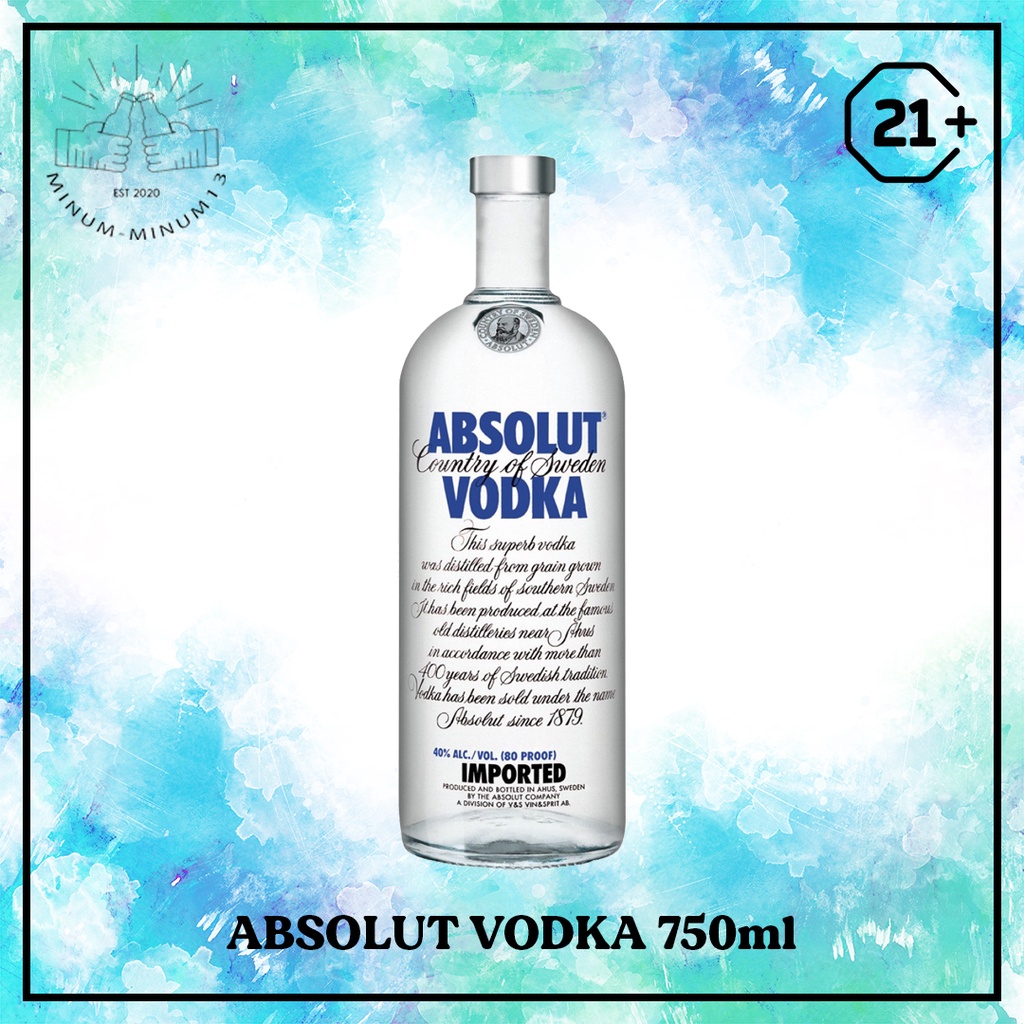 Jual Absolut Vodka Blue Original 750ml MinumMinum13 Shopee Indonesia