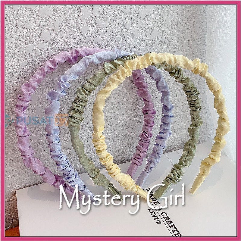 Bando Bandana Scrunchie / Bando Kawat Korea Kerut / Bendo Sirkam Aksesoris Rambut Bando Wanita Fashion