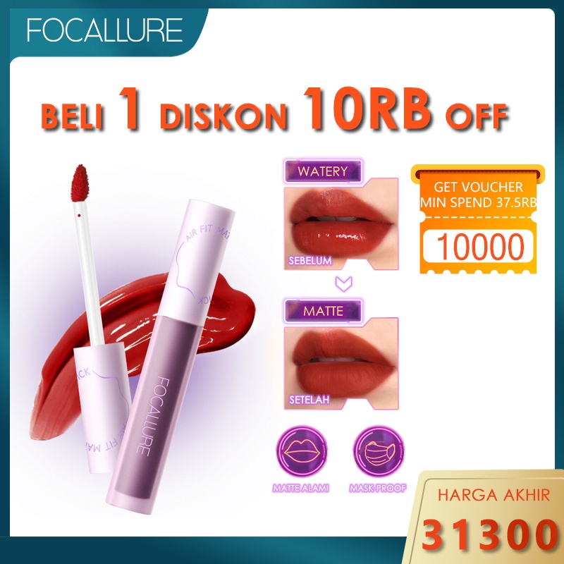 FOCALLURE #SwitchMode Airy Matte Lipstick Watery Texture Matte Tint Long-Lasting Transfer-Proof Lip Tint Waterproof Lipstick