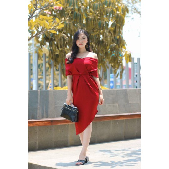 JXPLORE DRESS NATAL IMLEK WANITA  COTTONBELLS DRESS WANITA SPECIAL CHRISTMAS  CARIN SABRINA