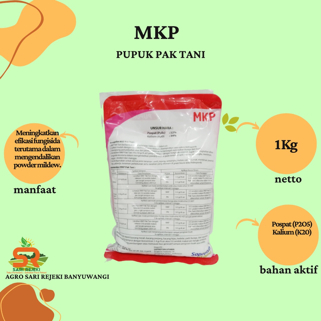 PUPUK MKP 1KG PAK TANI