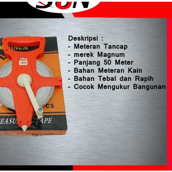 meteran 50 Meter | Meteran Roll 50 Meter | Meteran Tancap