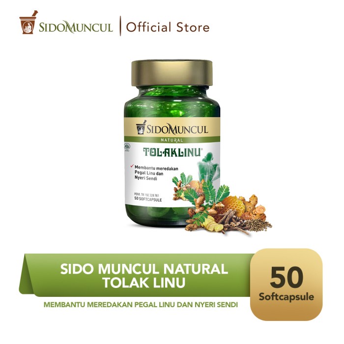 Sido Muncul Natural Tolak Linu Soft Capsule 50 Kapsul