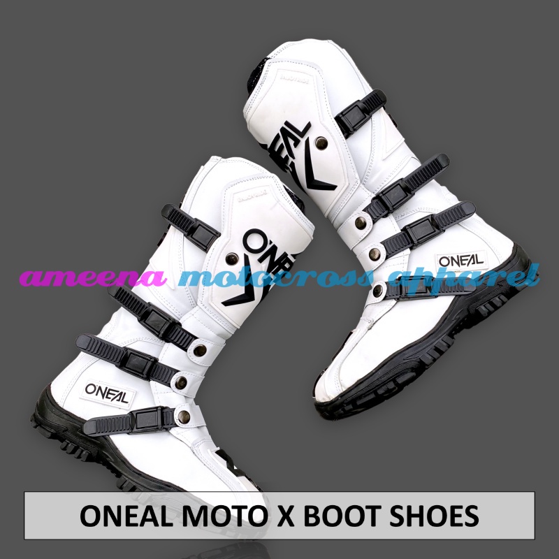 Sepatu MX Boots - Sepatu Trail - Sepatu Motocross - Sepatu Enduro - Sepatu Adventure - Broken White