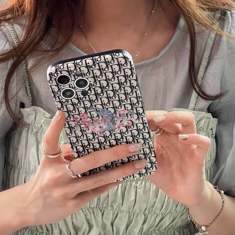 Luxury IMD Case HP iP iPhone X Xr Xs Max14 Plus+Apple11 12 13 Pro Max Sarung Silikon Wanita Casing Handphone Christian Dior Offcial Style