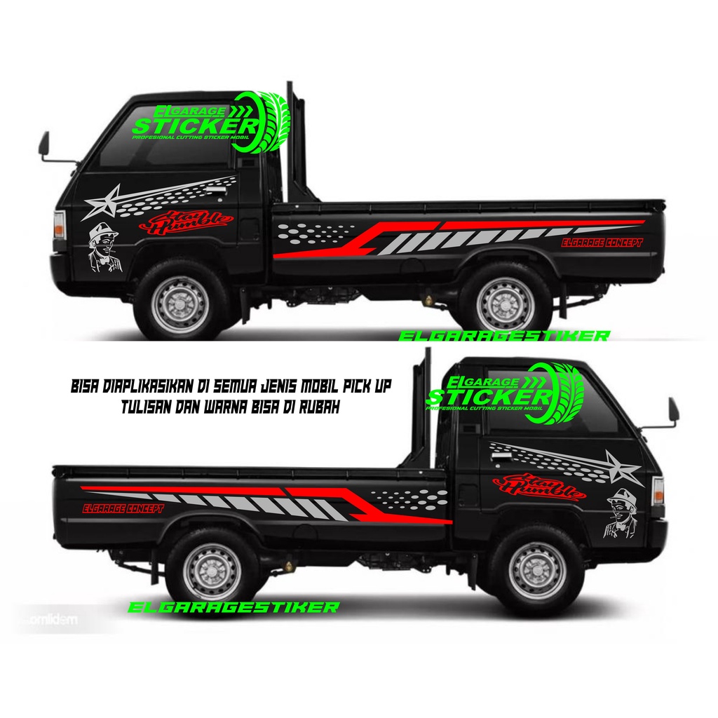 Stiker pick up misubishi l300 cutting stiker body mobil l300 stiker variasi mobil l300