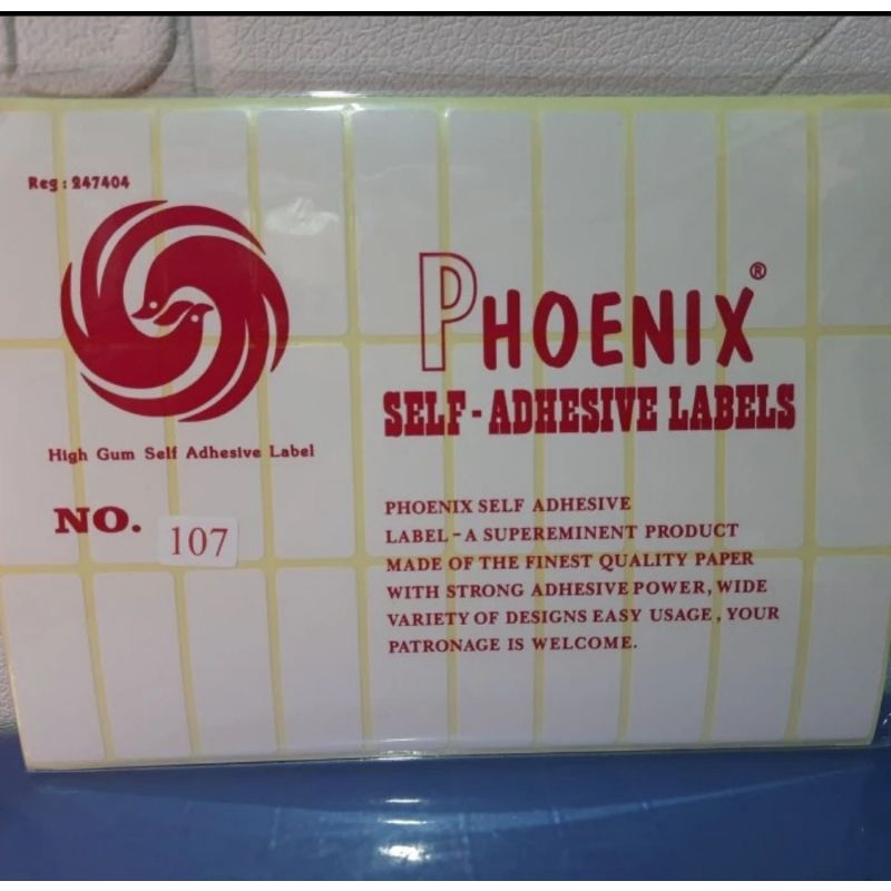 

Sticker Label / Label Harga No. 107 Phoenix (19 x 50 mm)