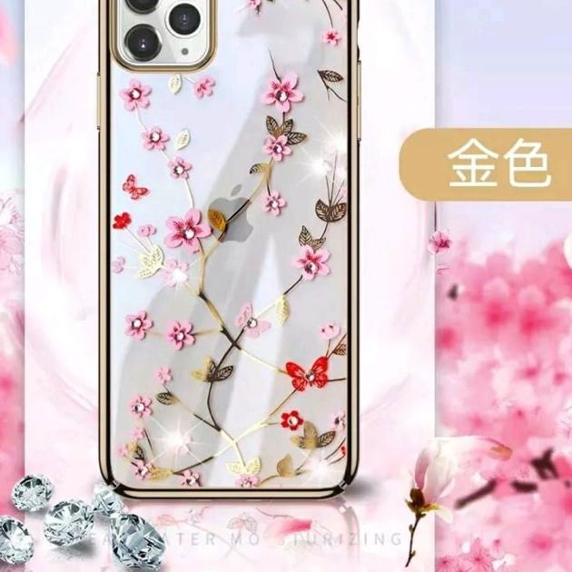 CASE IPHONE 11 / 11 PRO / 11 PRO MAX SULADA FLOWER MOTIF ORIGINAL - Hitam, IP 11