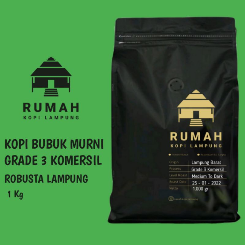 

Kopi Bubuk Asli Robusta Lampung 1 Kg Kemasan Ekonomis dan Premium