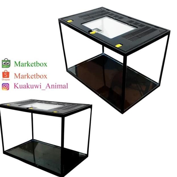 Terrarium reptil L tinggi + tutup