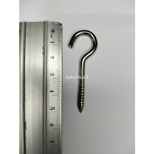1 PC Kapstok Buka | Baut Gantung Besi | Gantung Burung | Hook Skrup |Material | Skrup Tanda Tanya