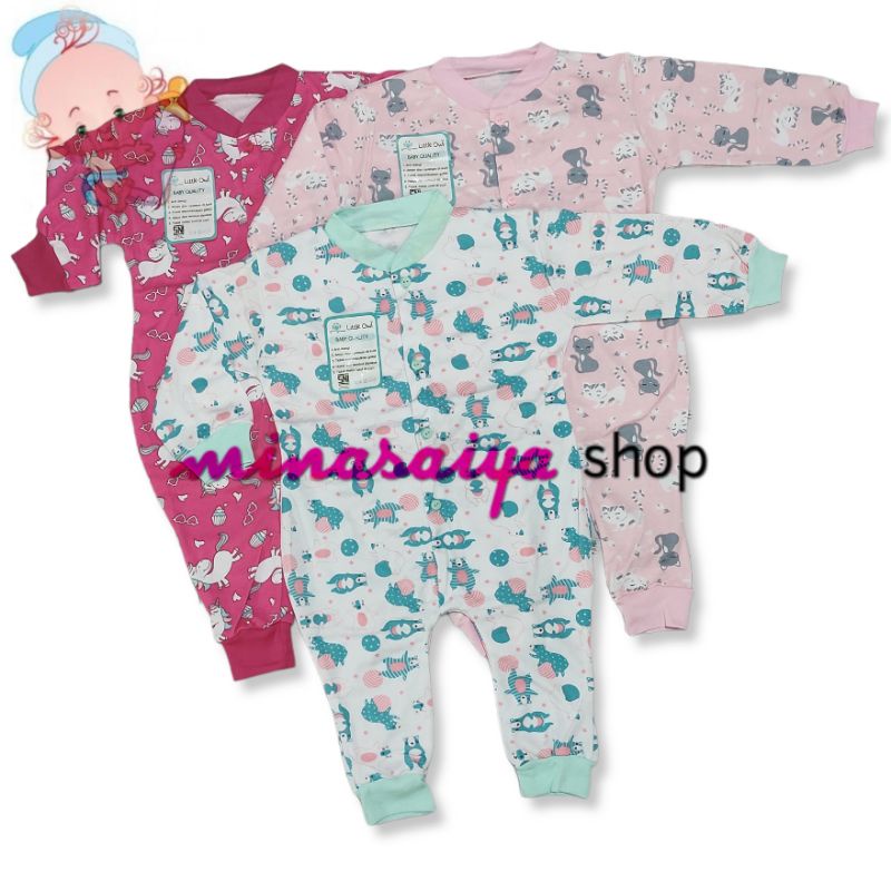 LITTLE OWL Jumper Jumpsuit Bayi SNI Buka Kaki Usia 0 - 18 bulan