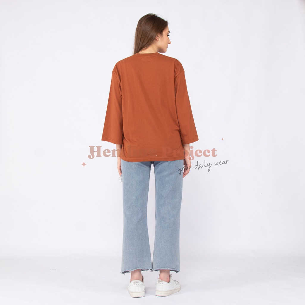 Haura Oversized Plain Top Cinnamon