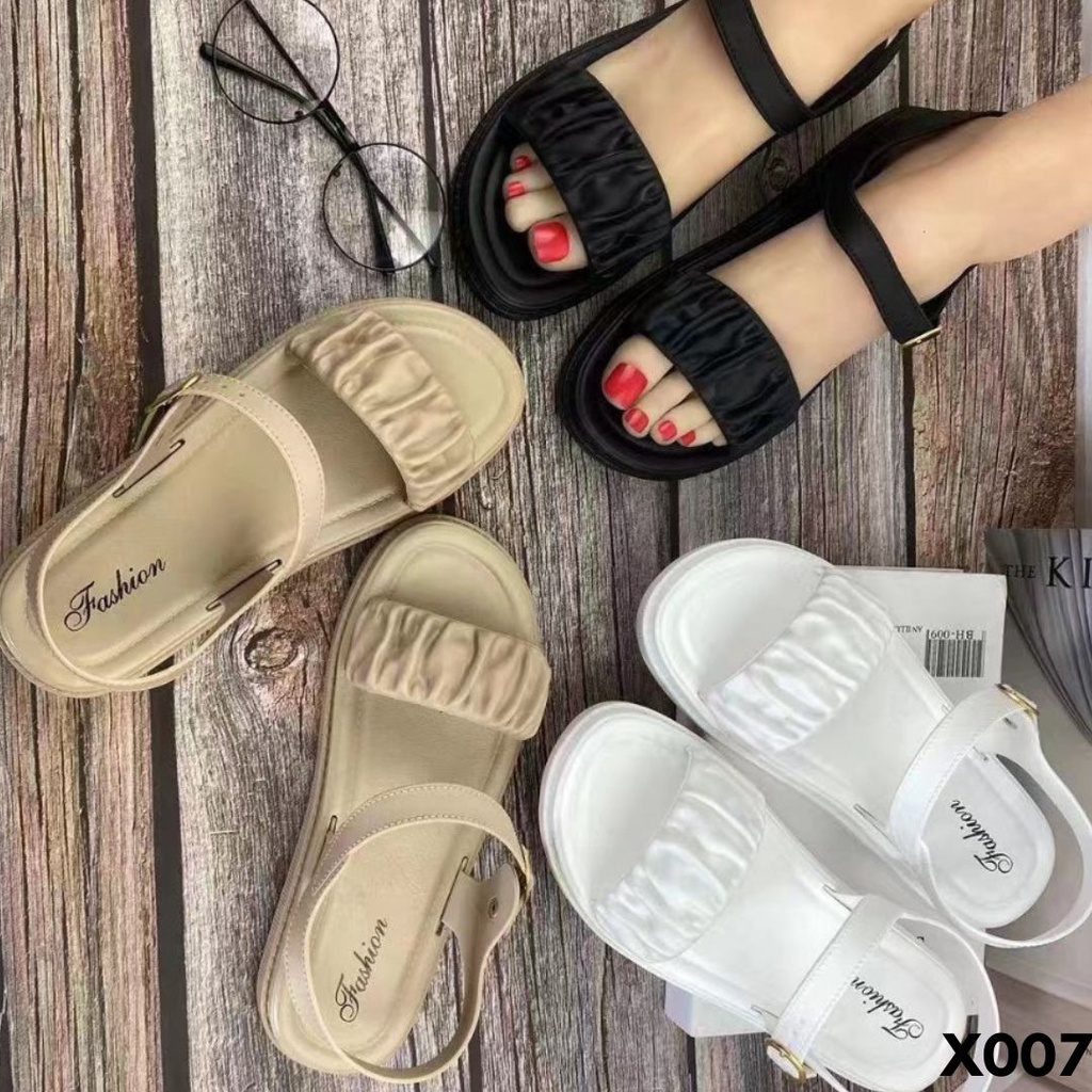 SANDAL FLAT WANITA HANGOUT KEMANA AJA BISA IMPORT BAHAN RUBBER BERKUALITAS 007