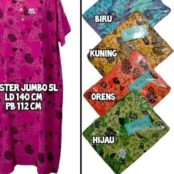 Daster Batik Kencana Ungu Super Jumbo 5L Prabu hitam