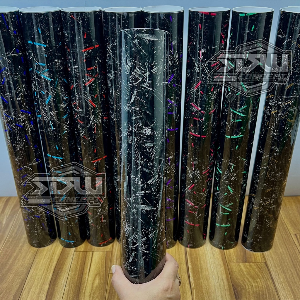 Sticker Carbon Forged Stiker Karbon Forged Stiker Motor ukuran 100cm ke 100cm