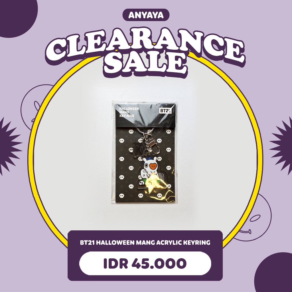 [READY STOCK] BT21 HALLOWEEN KEYRING ACRYLIC GANTUNGAN KUNCI OFFICIAL MANG (J-HOPE/HOSEOK BTS)