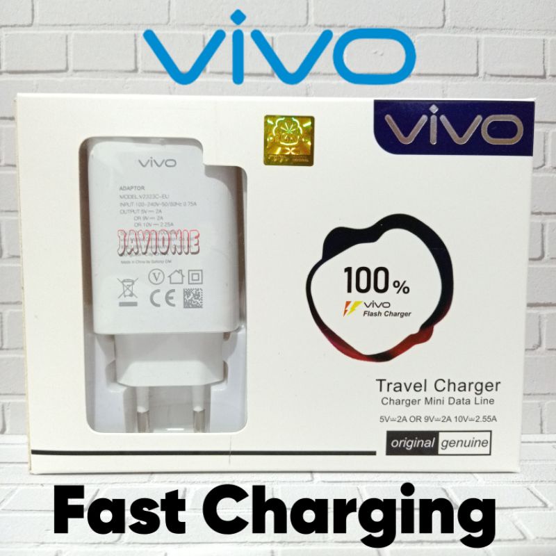 Charger Casan Carger Cas VIVO Original TYPE C 100% Fast Charging 9V 2A 18W