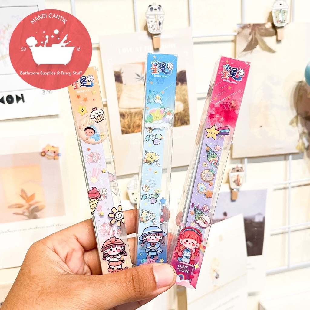 

1 box Folding Paper Kertas Origami Bintang Glitter / Glitter Paper Star / souvernir COD