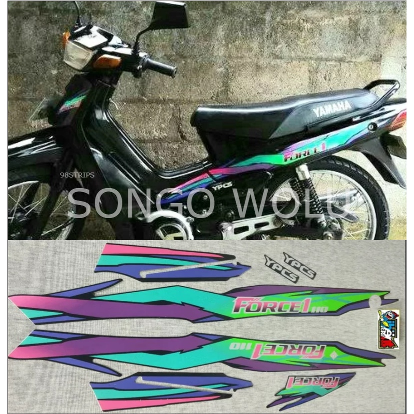 STRIPING FORCE 1 HIJAU 1995 1996 YAMAHA