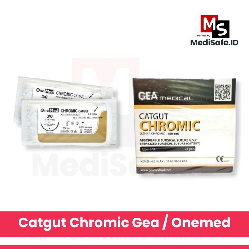 CATGUT CHROMIC SURGICAL SUTURE BENANG JAHIT MEDIS / PCS