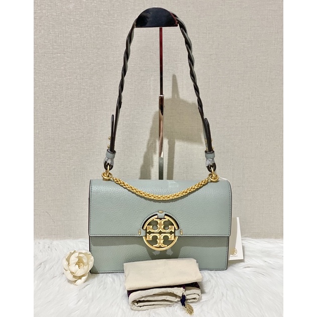 TB Miller Flap Shoulder Bag Medium Blue Celadon