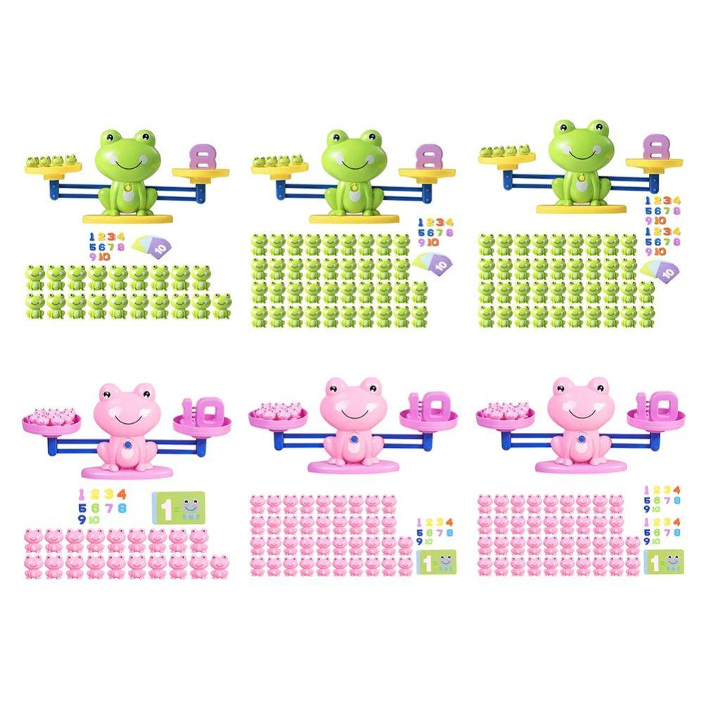 REBUY Rebuy Frog Balance Scale Mainan Anak Kreatif Permainan Keseimbangan Mainan Pelatihan Preschool Mainan Berhitung Mainan Tuas Prinsip Timbangan Keseimbangan Timbangan Digital Balance Scale