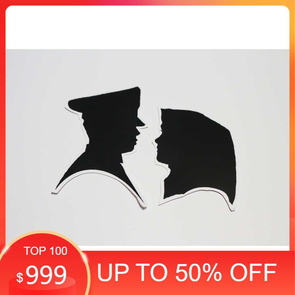 a501 Siluet Orang couple polisi, untuk bahan mahar mahkota aksesoris mahar