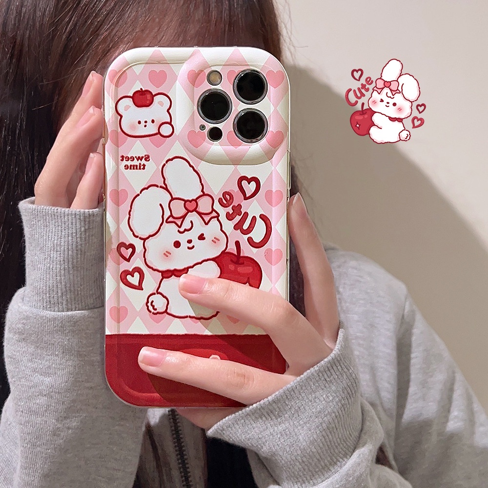 Soft Case Silikon Motif Kartun Kelinci Untuk Iphone 14 11 12 13 PRO MAX