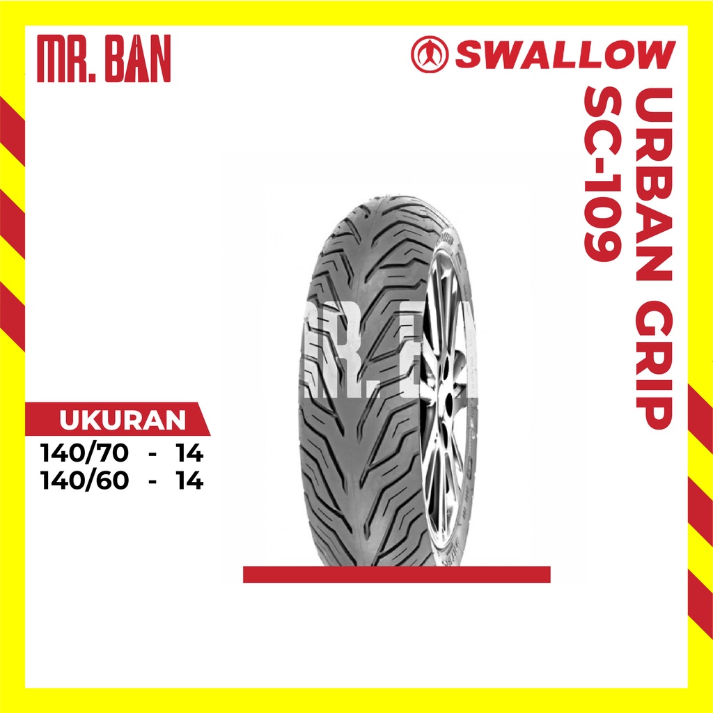 BAN MOTOR BIG MATIC RING 14 SWALLOW URBAN GRIP SC-109 TUBELESS 150/70 140/70 140/60 TL