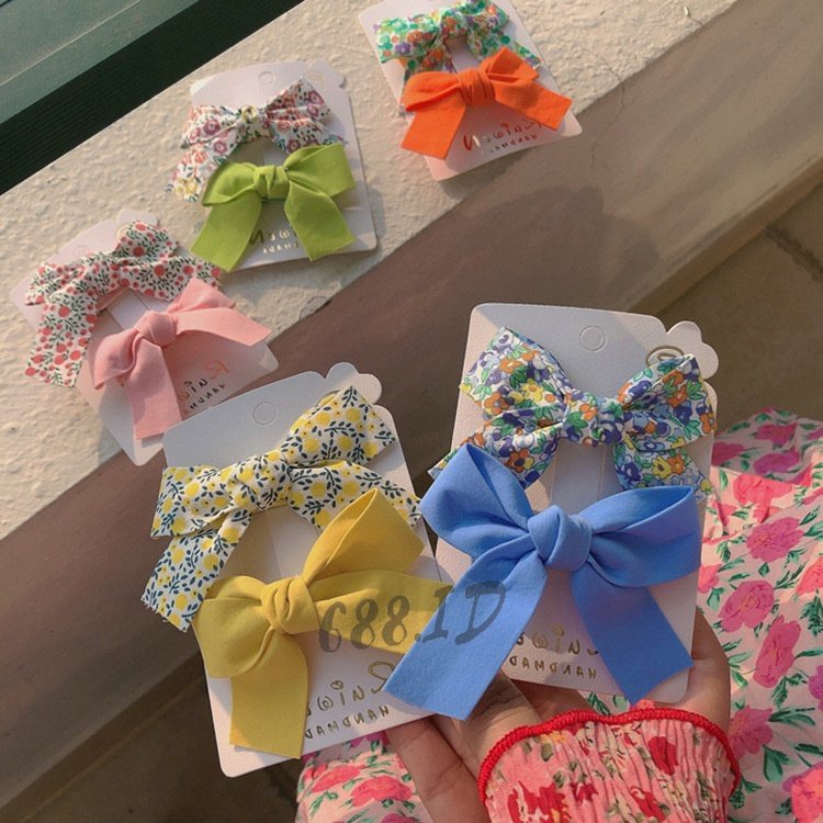 [688.id] Jepit Rambut 2pcs Pita Anak Perempuan Lucu Wanita Motif Korea Bunga Daisy Cantik JPT 02